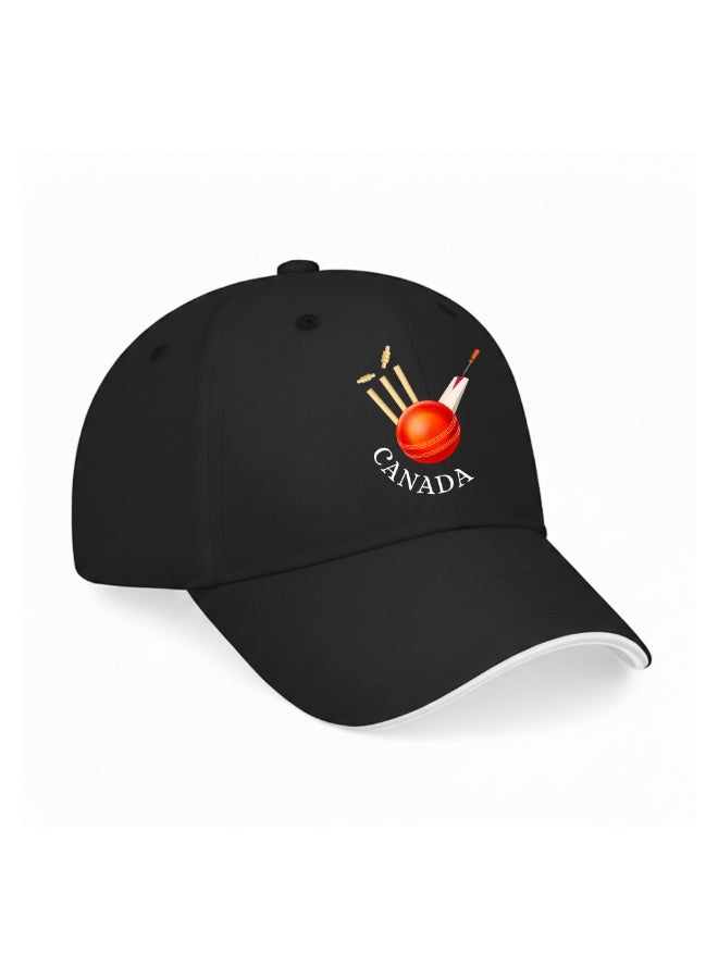 PRINTSHOP4ME Canada Cricket Sports Cap For Men | Adjustable Metal Buckle Design | Lightweight Baseball Style Headwear For Outdoor And Everyday Casual Wear - Image 3